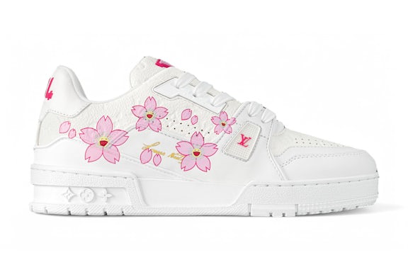 Louis Vuitton LV Trainer Takashi Murakami Cherry Blossom White